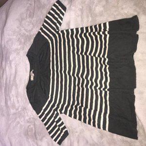 Loft top navy and cream stripes